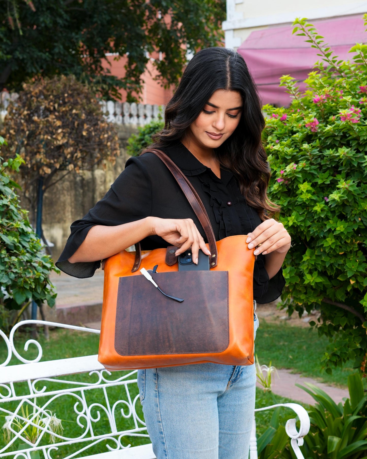 Leather tote bag for women personalized Gift For Mom Leather laptop bag For everyday use Large Shopping bag with pockets Mothers Day Gift