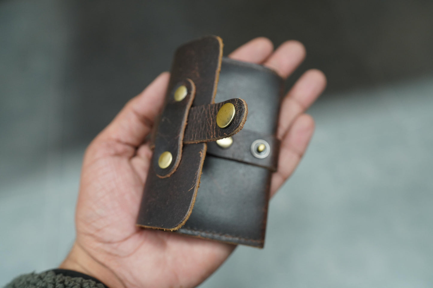 Leather Card Holder Wallet Full grain Leather card case daily carry leather credit card holder Mothers day Gift For Mom under 20 USD for her