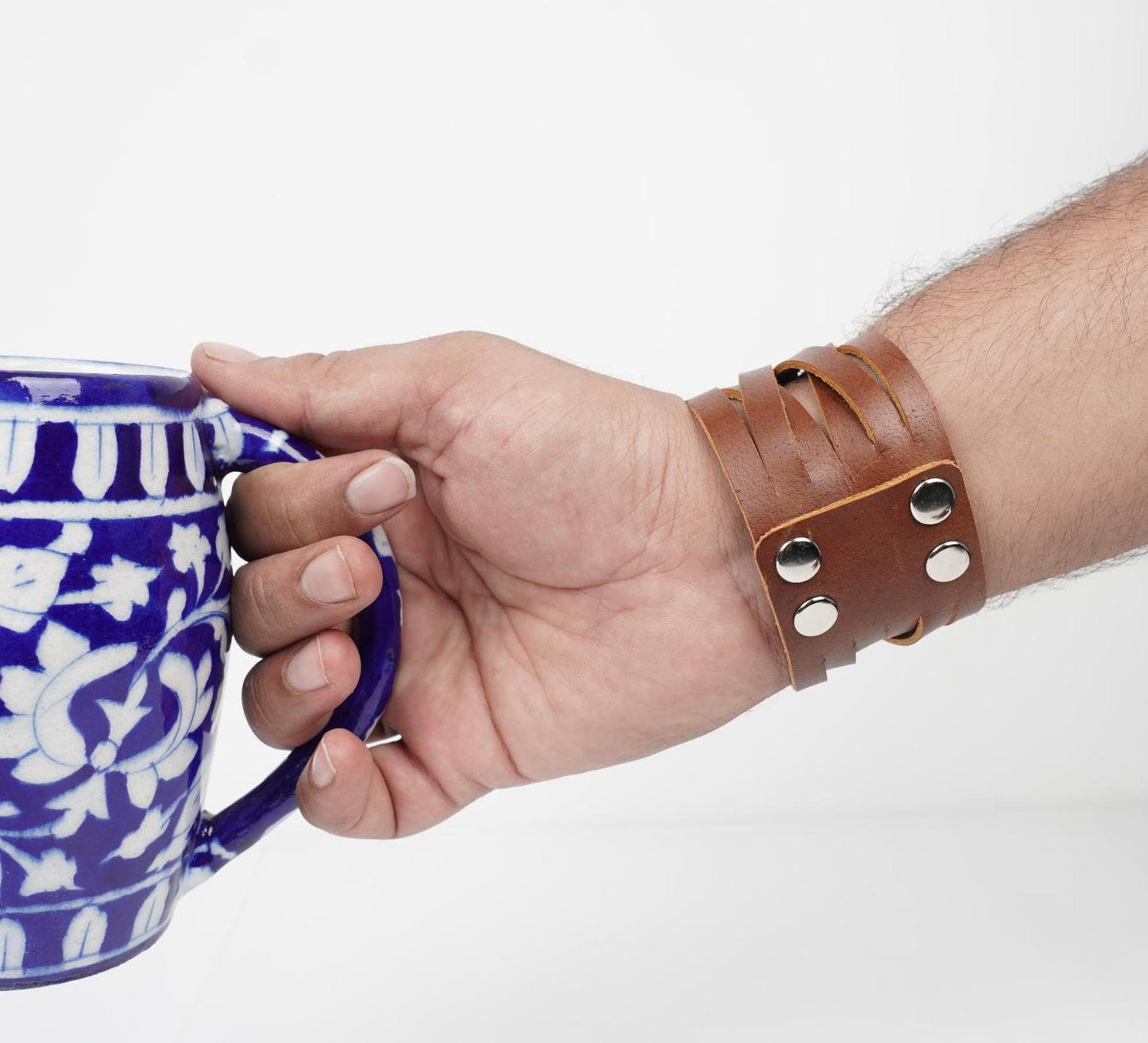 Leather Men Bracelet Custom Cuff Bracelet For Husband Handmade Adjustable Leather Cuff Leather Jewelry, Gift for Boyfriend Anniversary Gift