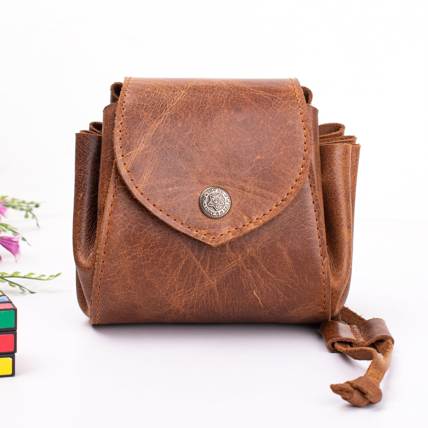 Personalized Leather Dice Bag for Dungeons and Dragons Players Leather Drawstring Dice Bag DND Dice Pouch Valentines day Gift For DnD Player
