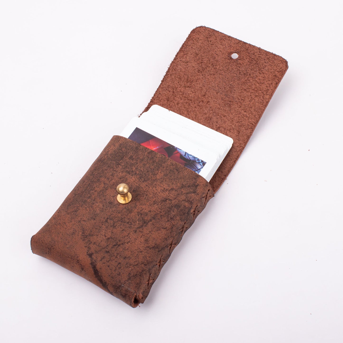 Personalized Leather Playing Card Holder leather playing card deck case poker card leather case Valentines Gift under 20 USD for Game Lover