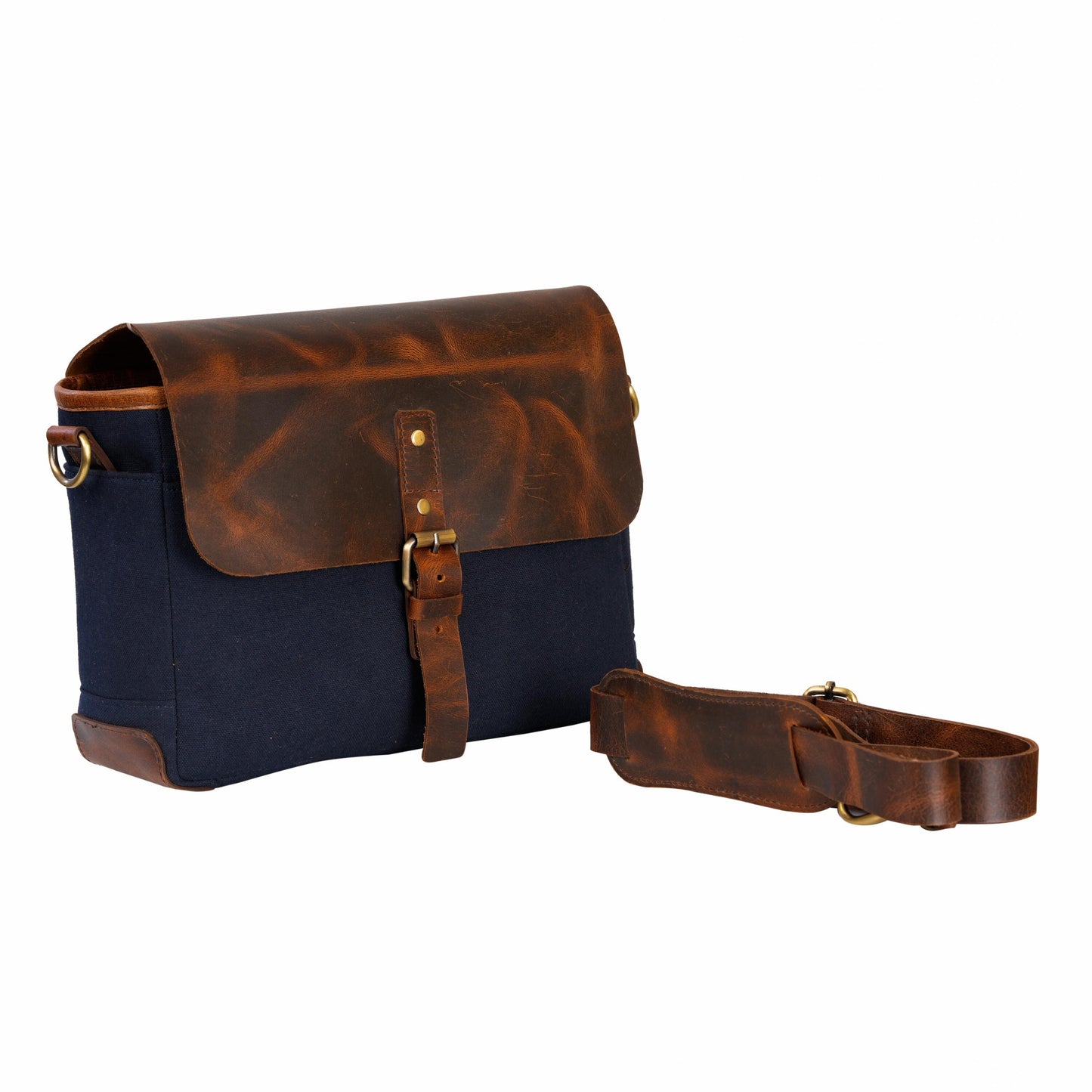 Camera Bag Canvas and Leather Camera Satchel Bag Shoulder Camera Bag For Nikon Canon Sony DSLR Camera Messenger Bag Christmas Gift for Him