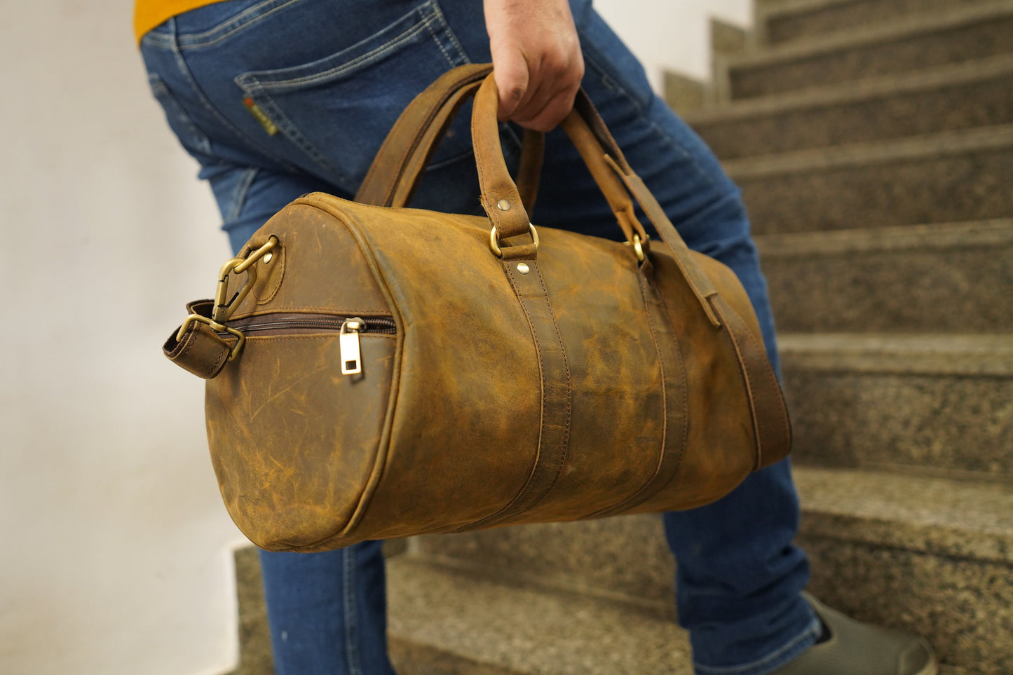 Personalized Leather Duffle Bag Vacation Travel Weekender Bag Luggage Bag Personalized Valentines Gift for Husband Yoga Gym Groomsmen Gift