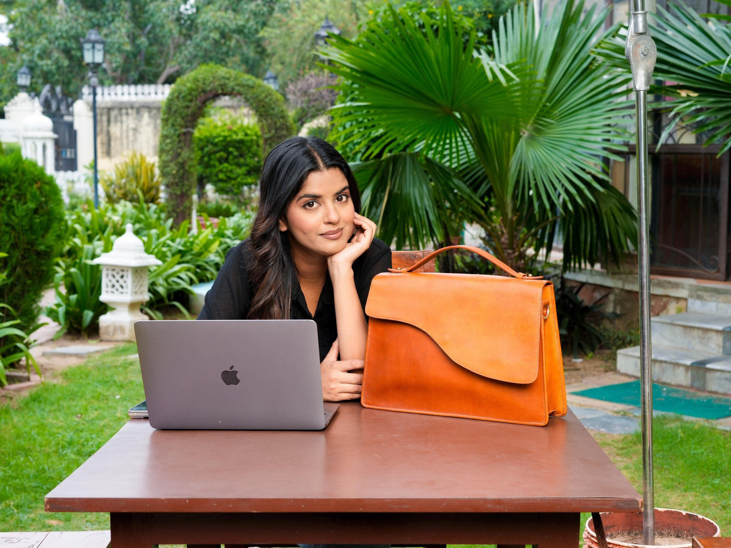 Luxury Leather laptop bag Women Leather Laptop briefcase For Office MacBook Bag 13" Business Leather Bag leather satchel For Christmas Gift