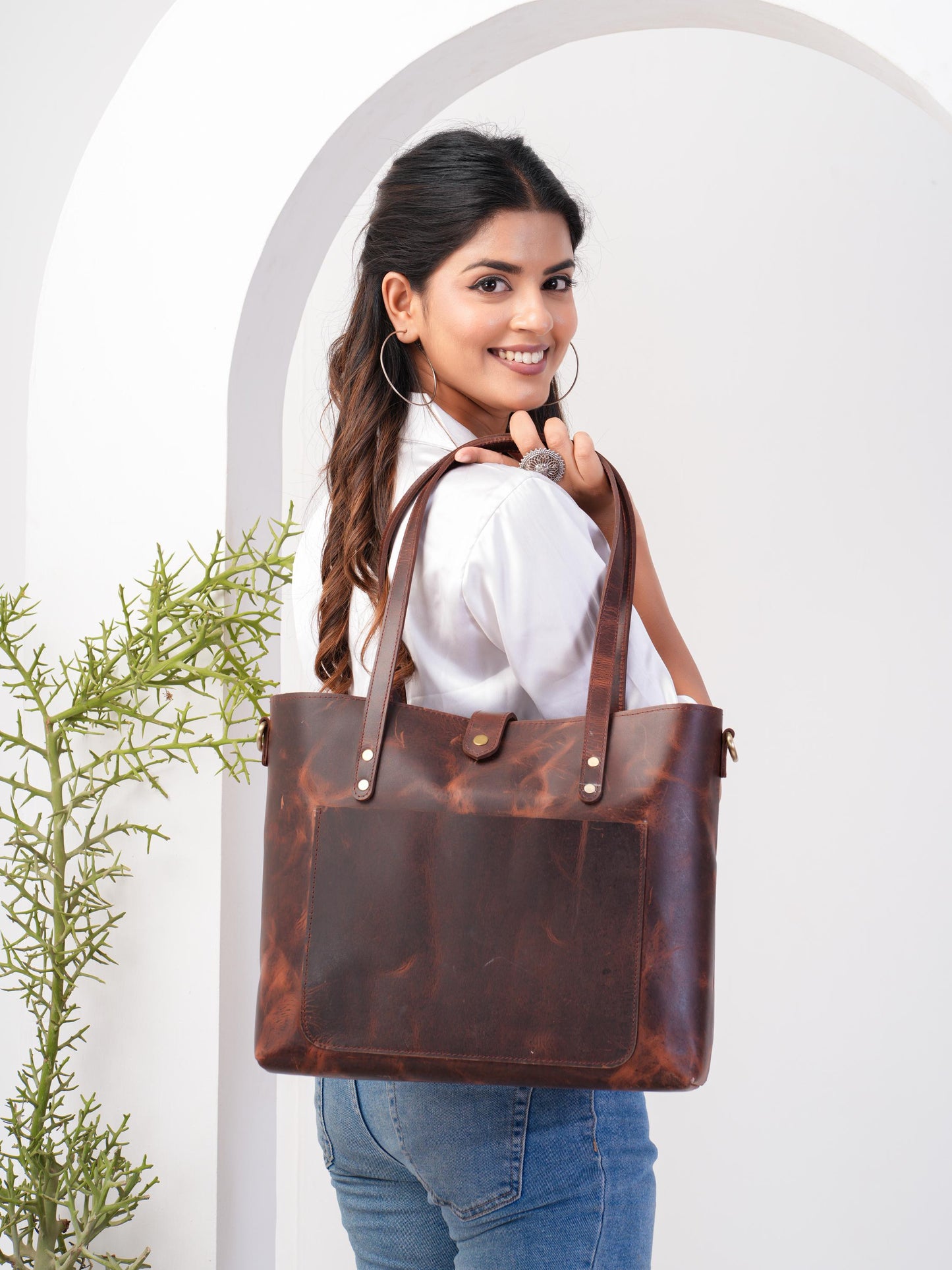 Leather Tote Bag For Women Large Tote Bag For Office Full Grain Leather Shoulder Bag Personalized Leather Tote Bag Mothers Day Gift For Mom