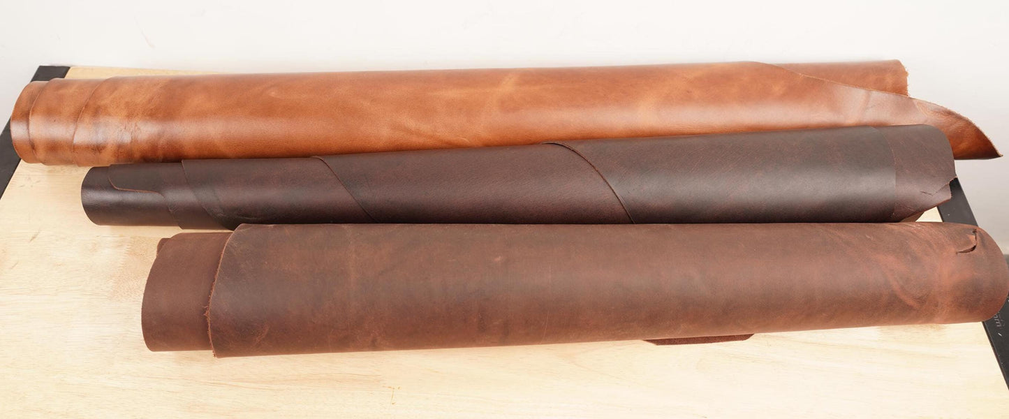 Full Grain Buffalo Leather Crazy Leather Distressed Leather Full Side for Tote Backpack Wallets Sleeves Duffels leather crafting projects