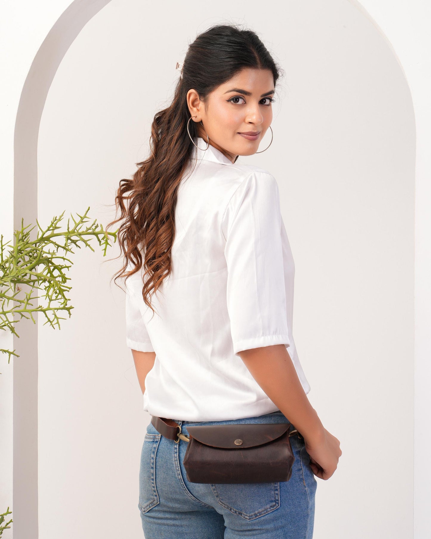 Leather fanny Pack For Women Crossbody Sling Bag Hip Bag Waist Belt Bag Leather Fannypack Bum Bag Personalized Mothers Day Gift For Mom