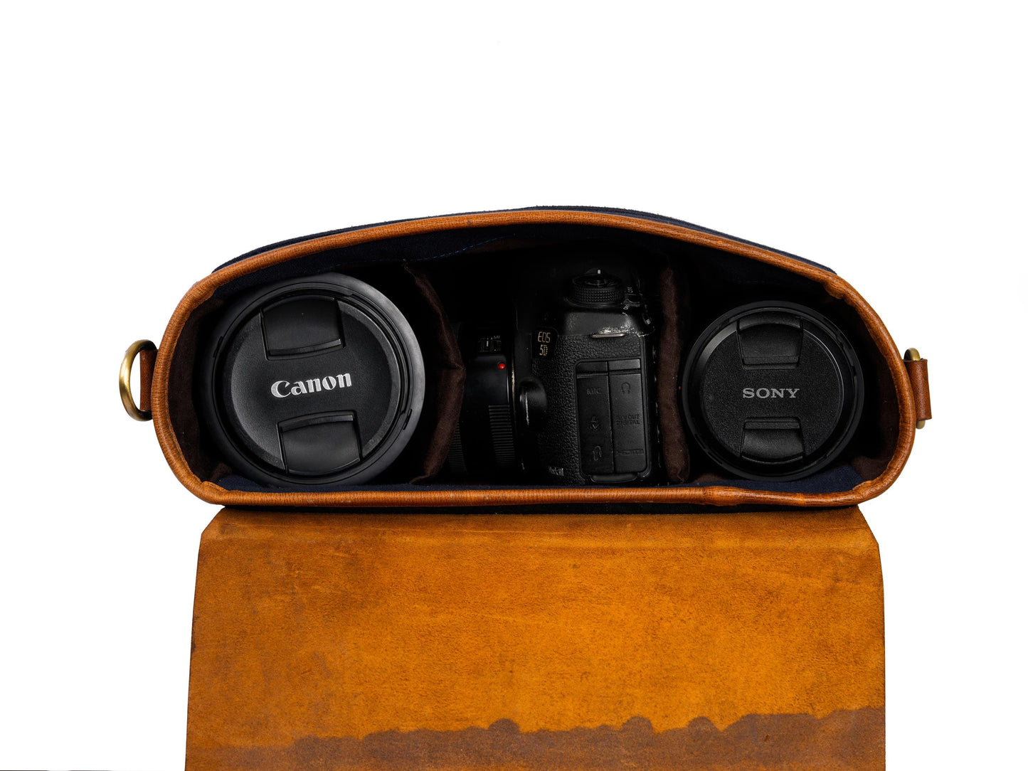Camera Bag Canvas and Leather Camera Satchel Bag Shoulder Camera Bag For Nikon Canon Sony DSLR Camera Messenger Bag Christmas Gift for Him