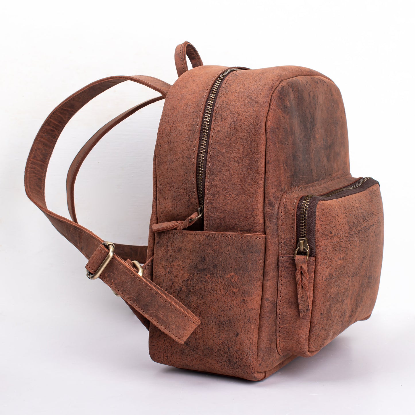 Leather Mini Backpack Purse Small backpack with premium Suede Fabric lining for Girls Women Slim Minimalist daypack Gift for Valentines wife