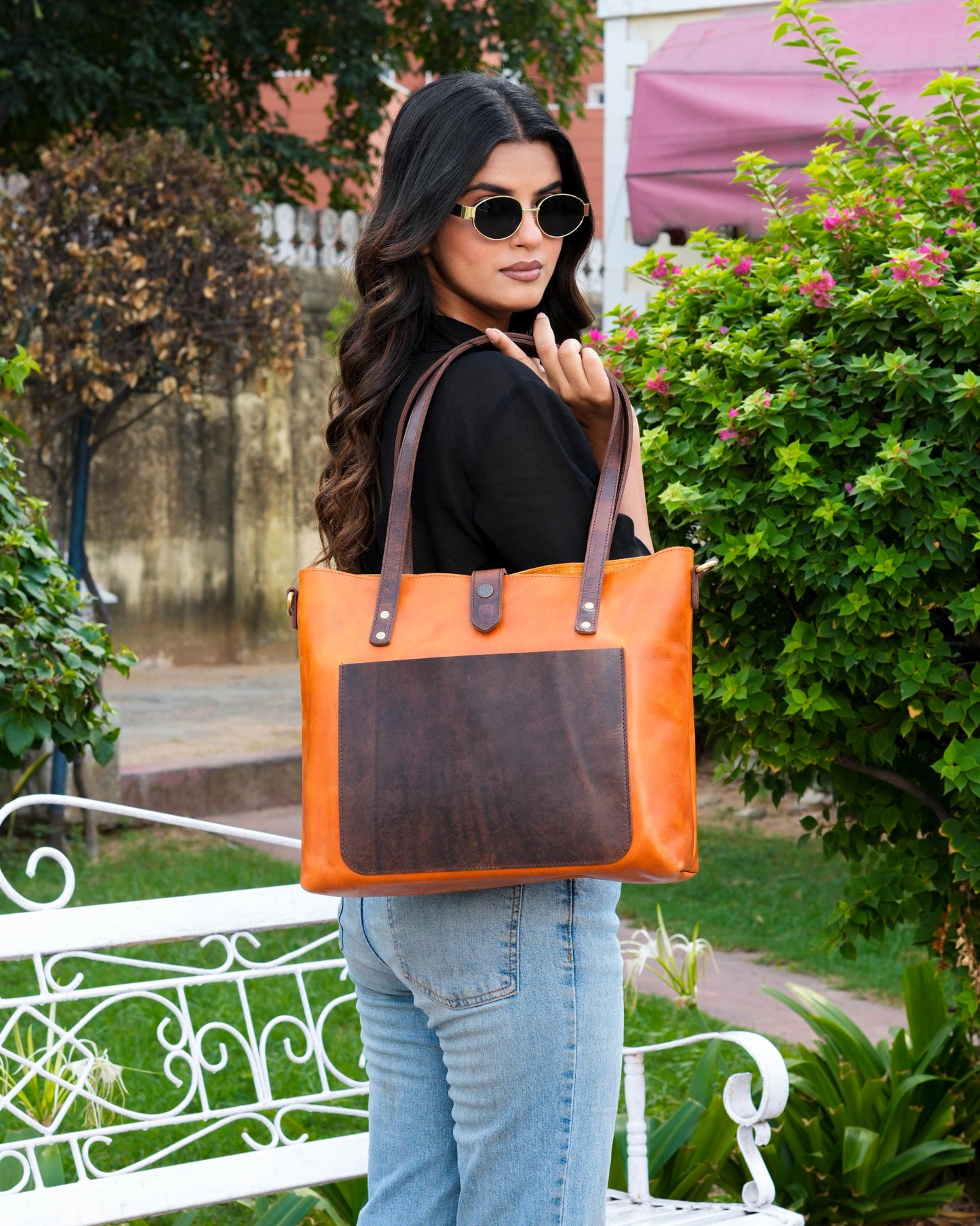 Leather tote bag for women personalized Gift For Mom Leather laptop bag For everyday use Large Shopping bag with pockets Mothers Day Gift