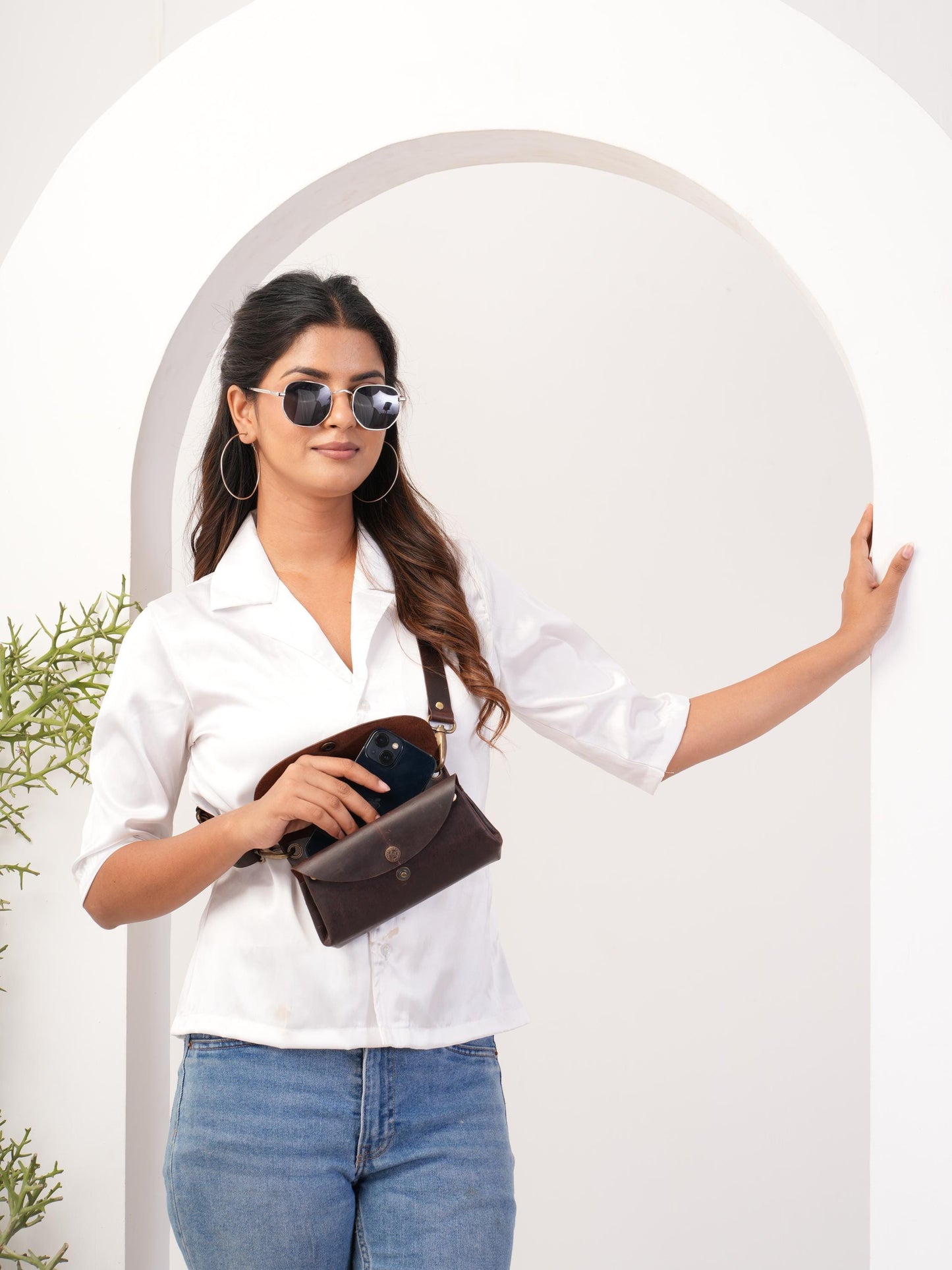 Leather fanny Pack For Women Crossbody Sling Bag Hip Bag Waist Belt Bag Leather crossbody Fannypack Bum Bag Clutch Mothers Day Gift For Mom