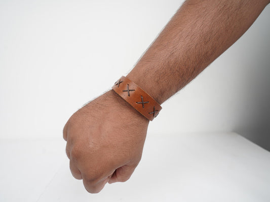 Leather Friendship Band Leather Cuff Bracelet Friendship Day Custom Engraved Leather Band Gift for Best Friend & Brother on Raksha Bandhan