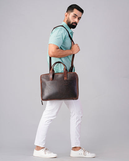 Leather Laptop Bag Mens Briefcase Leather Messenger Bag Full Grain Leather bag Leather Crossbody Messenger Bag Valentines Gift For Husband