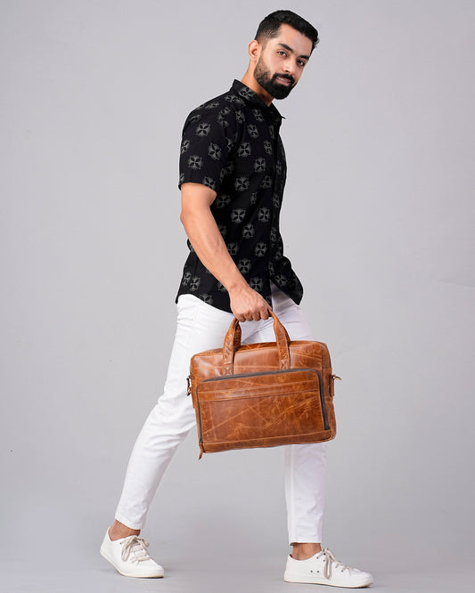 Leather Laptop Bag Mens Messenger Bag Leather Briefcase Satchel Portfolio Notebook Tablet Messenger Bag Valentines Gift Husband Boyfriend
