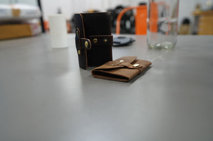 Leather Card Holder Wallet Full grain Leather card case daily carry leather credit card holder Mothers day Gift For Mom under 20 USD for her