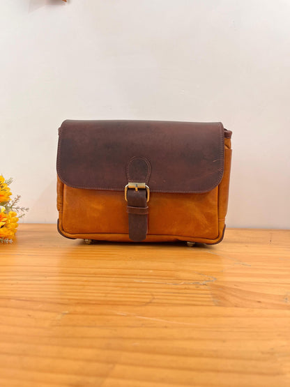 Leather Camera Bag For Polaroid I2 and INSTAX Mini Evo Personalized Camera Bag with 2 Compartment for DSLR Sony Canon Nikon Valentines Gift