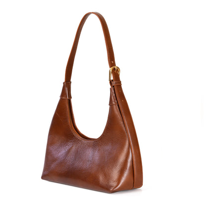 Leather Brown Hobo Bag For Women Luxury Premium Shoulder Bag Full Grain soft leather handbag hobo bag Christmas Gift For Wife and Girlfriend