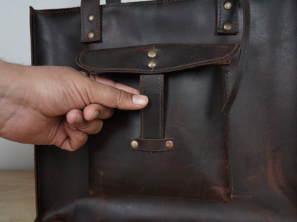 16" Leather Laptop Bag Leather Tote Bag Leather Work Bag for Women large tote bag Leather Satchel personalized bag Mothers Day Gift For Mom