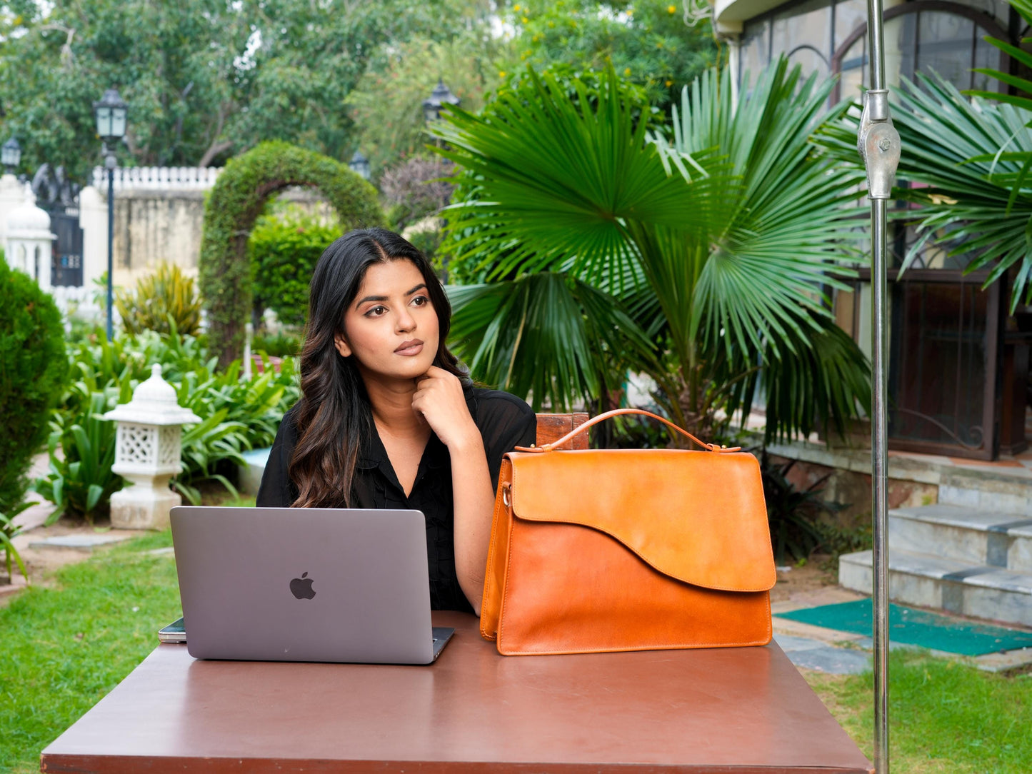Leather laptop bag Women Leather Laptop briefcase MacBook Bag For M1 M2 M3 Business Leather Bag leather satchel Messenger For Christmas Gift