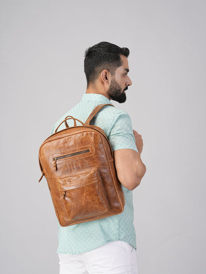 Personalized Leather Backpack Rucksack Trekking Hiking Bag Laptop Bag Full Grain Leather Backpack Valentines day Gift For Husband Boyfriend