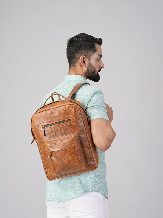 Personalized Leather Backpack Rucksack Trekking Hiking Bag Laptop Bag Full Grain Leather Backpack Valentines day Gift For Husband Boyfriend
