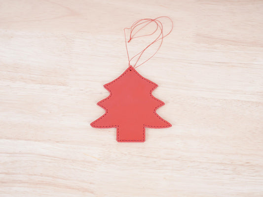 Leather Christmas Ornament Christmas Tree Decoration Ornament Set of 4 Handmade Leather Christmas Garland Christmas Home Decoration Holiday