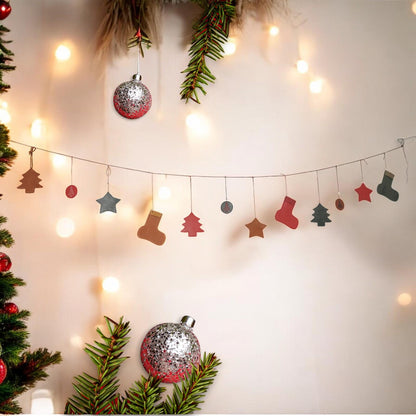 Leather Christmas Ornament Christmas Tree Decoration Ornament Set of 12 Handmade Leather Christmas Garland Christmas Home Decoration Holiday