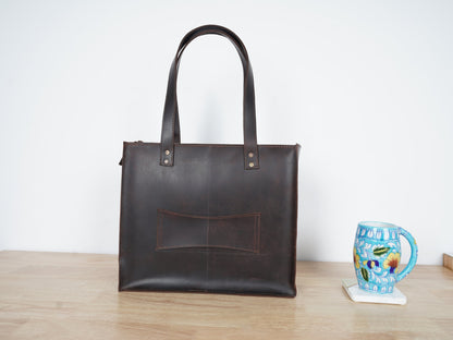 16" Leather Laptop Bag Leather Tote Bag Leather Work Bag for Women large tote bag Leather Satchel personalized bag Mothers Day Gift For Mom