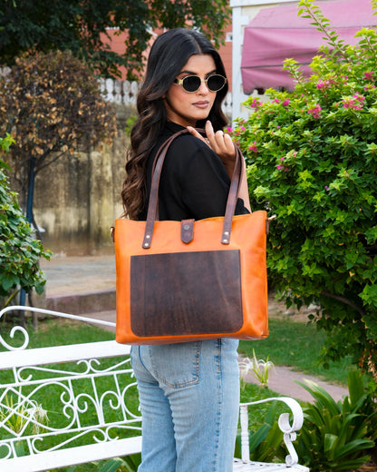 Leather tote bag for women personalized Gift For Mom Leather laptop bag For everyday use Large Shopping bag with pockets Mothers Day Gift