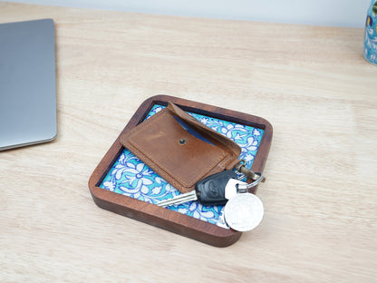 Leather Wallet Keychain Card Holder Personalized Keyring Wallet Keychain Wallet Leather Purse Card Holder Under 20 USD Gift For Christmas